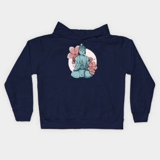 Floral buddha Kids Hoodie